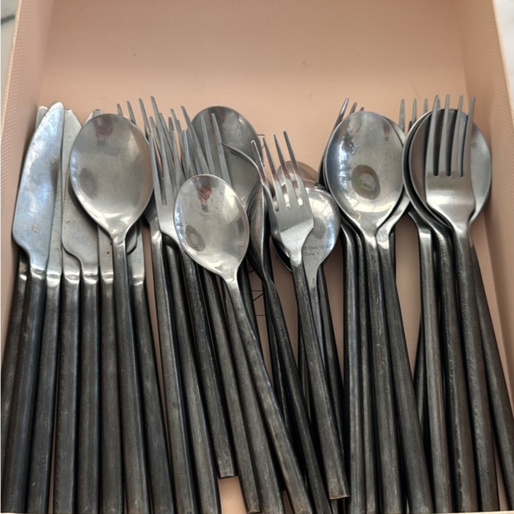 West Elm Black Flatware Set